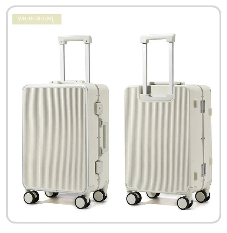 Sturdy Aluminium Frame Suitcase 28 inch Large Size Drop-resistant Trolley Case Business Suitcase 20 inch Boarding Box TSA lock