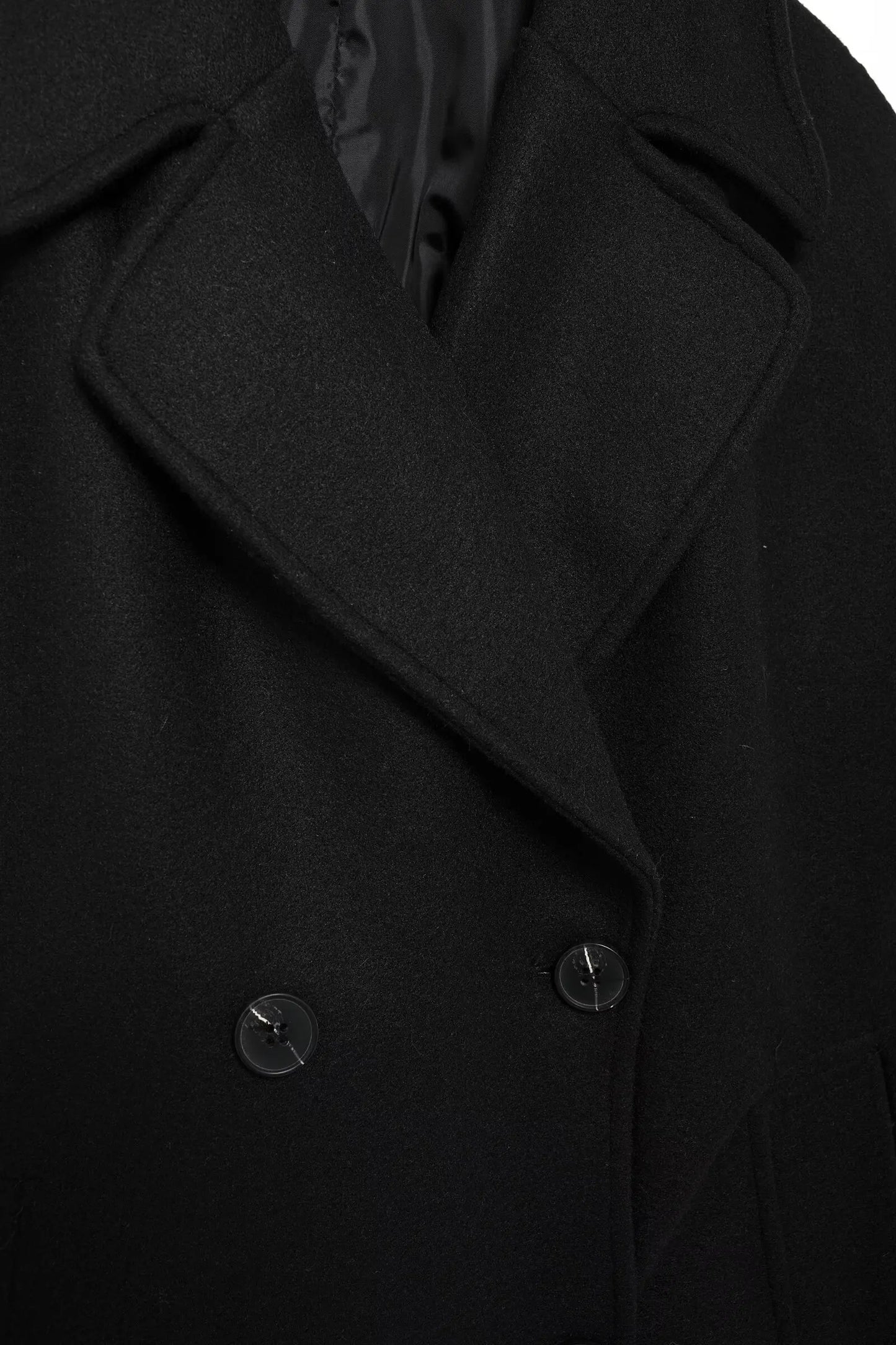 Winter Coat For Women 2024 Solid Lapel Double Breasted Long Cardigan Top Female Pokcet Streetwear Woman New In OuterCoat