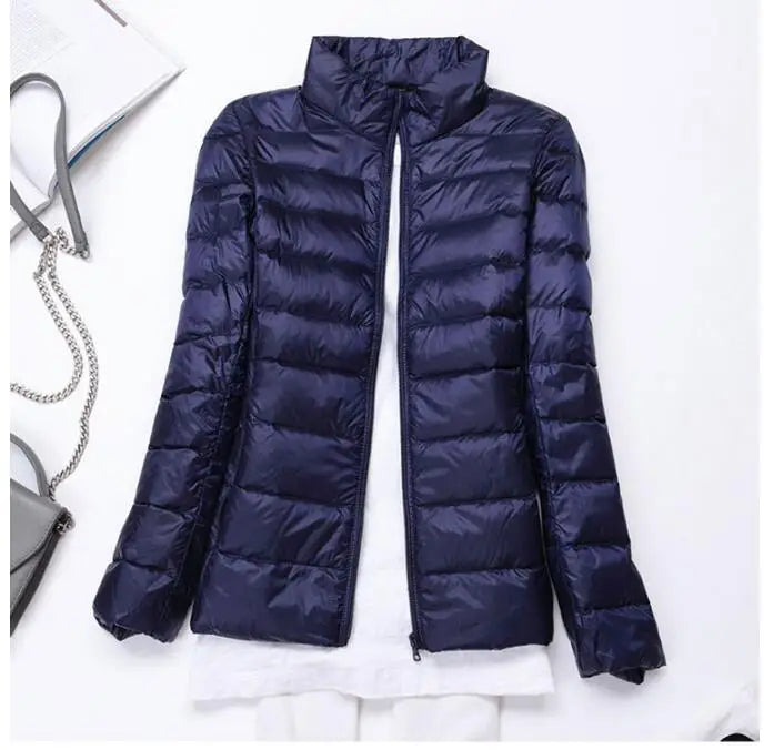 90% Ultralight Duck Down Jacket Women's Winter Hooded Short Slim Fit Down Jacket 2024 Fall/Winter Women's Down Jacket