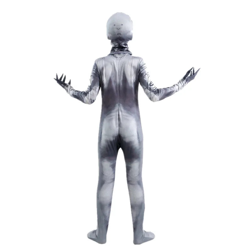Halloween Frights! Adult Child Horror Grim Reaper Onesie, Skeleton Costume to start the horror!