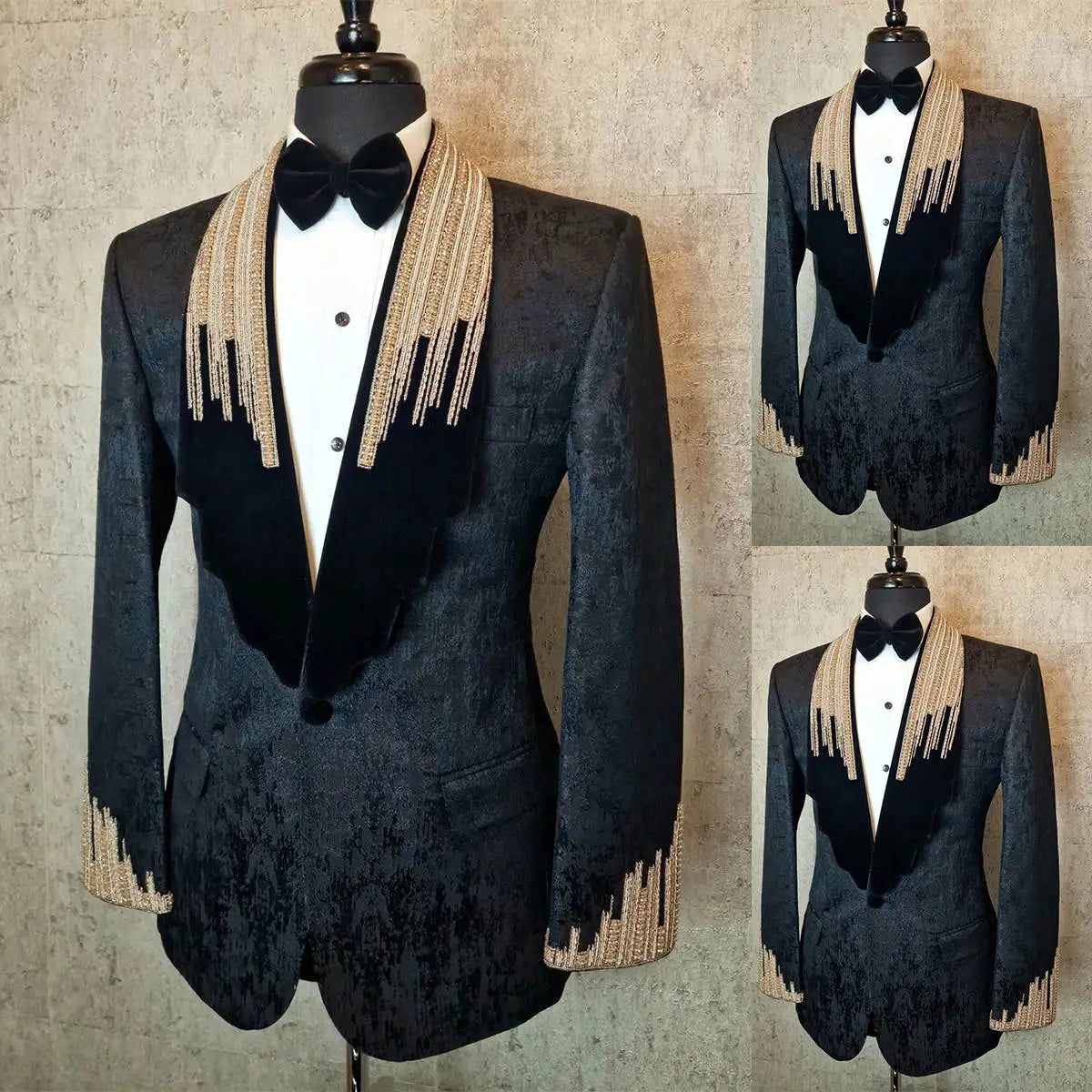 Luxury Wedding Tuxedos Single Breasted Velvet Men Suit Shawl Lapel One Piece Set Groom Prom Event Business Blazers Customized