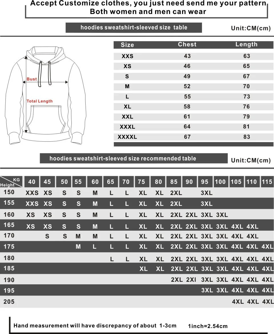 Horror Movie Terrifier Killer 3d Print Hoodie Men Women Fashion Long Sleeve Hoodies Halloween Coat Men Sweatshirt Winter Clothes