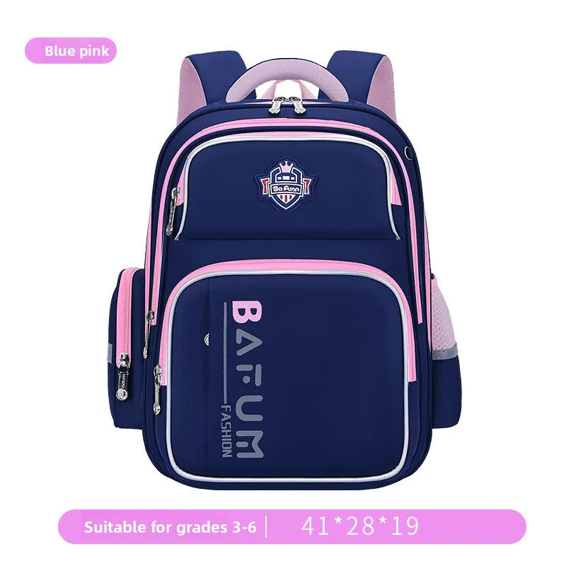 2025 New Design Large Capacity Ergonomic Teen School Backpack Waterproof Lightweight Spine Protection for Grades 1-3-6 Students