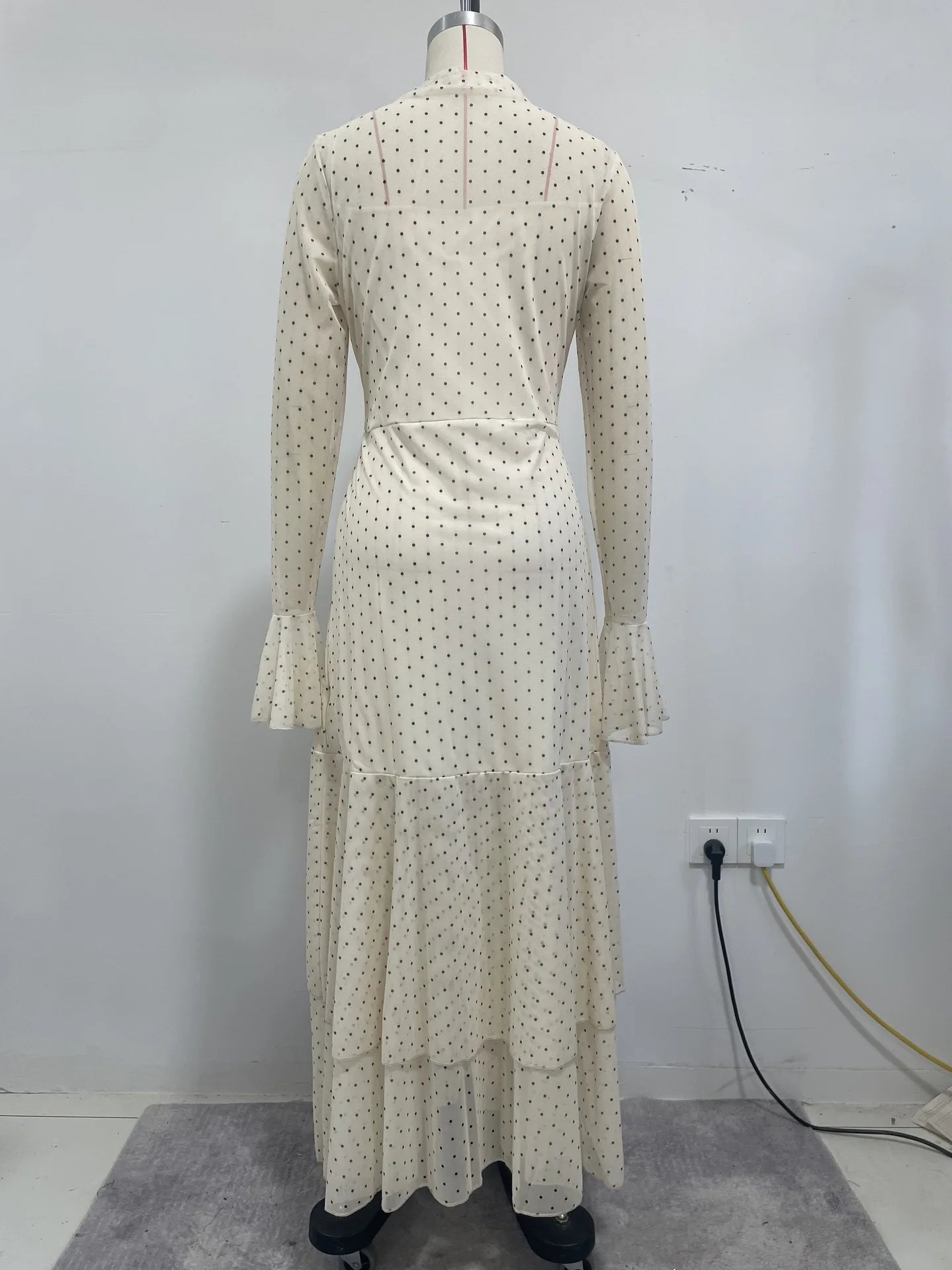 2026 Long Sleeves Evening Dress Dresses For Woman Party Wedding Temperament Sexy Slim Banquet Slit Printed Fashion Ruffles Slim