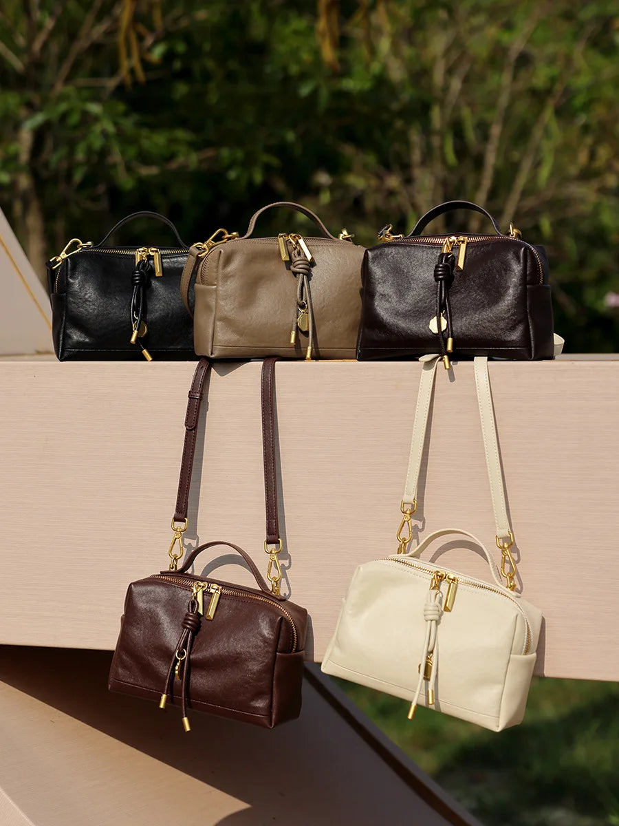 YANATARI Luxury Handbags Female Crossbody Bags Shoulder Bag Women Bags New Fashion 2026 Genuine Cowhide Leather Satchel