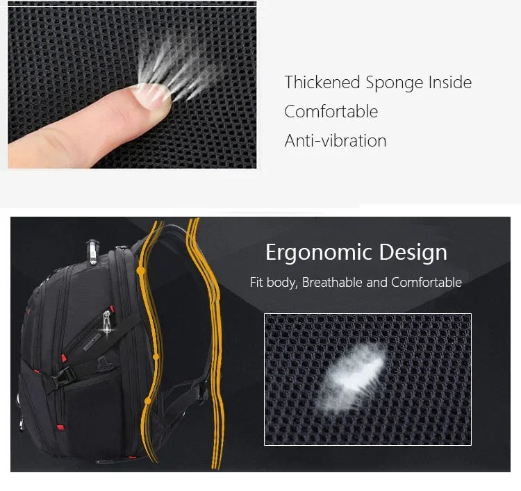 2026 Swiss-Multifunctional bags Durable 17 Inch Laptop Backpack, Travel Bag,College Bookbag,USB Charging Port,Water Resistant