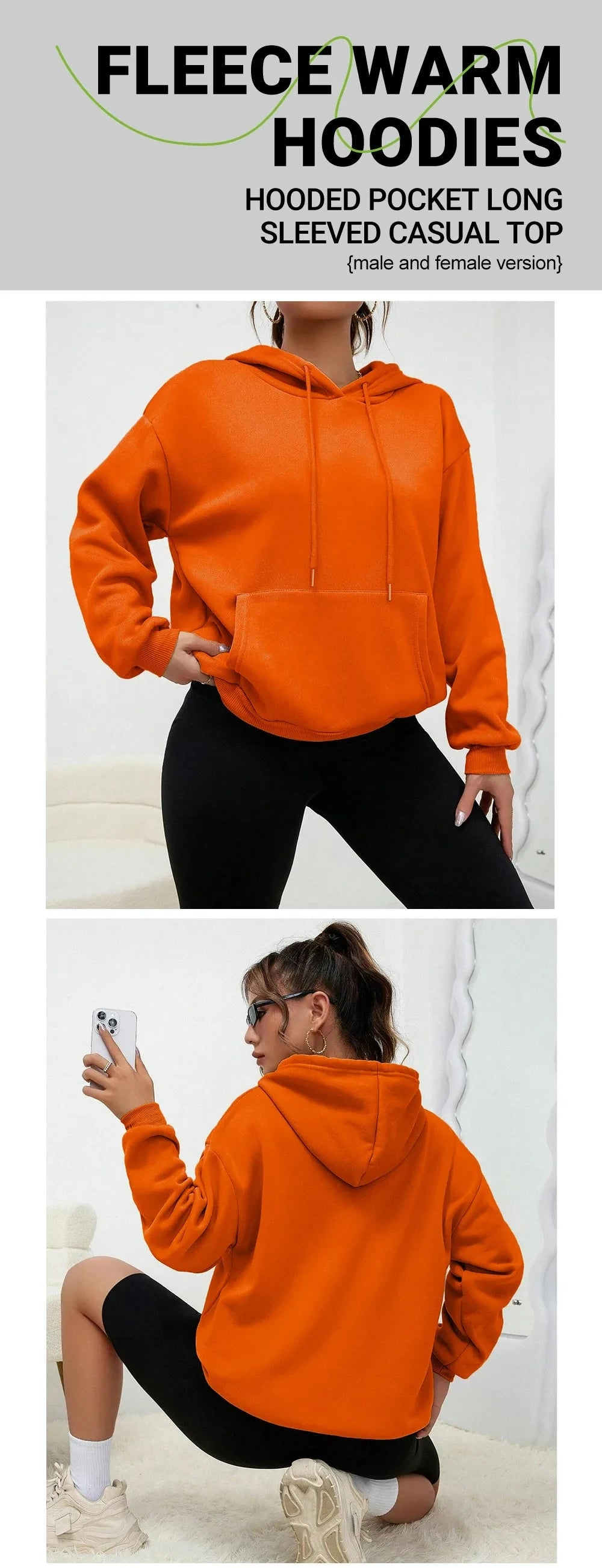 Attention Funny Phrases Prints Hoodies Women Winter Fleece Warm Pullover Loose Pocket Sweatshirt Casual Sporty Woman Clothes