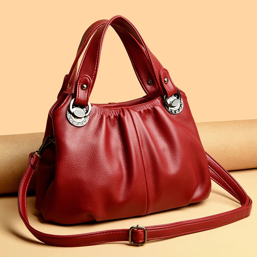 Fashion Lady Crossbody Bag Luxury Genuine Leather  Trend Women Shoulder Bags High Quality Vintage Large Capacity Handbag Bolsos