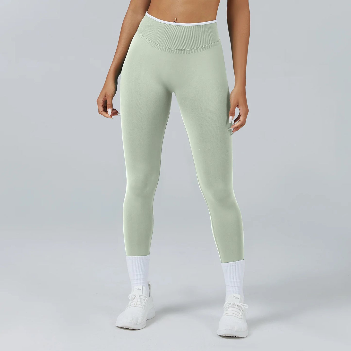 Women Pants Gym Yoga Leggings Hips Lifting Yoga Seamless Sports Clothes Stretchy High Waist Athletic Exercise Fitness Leggings