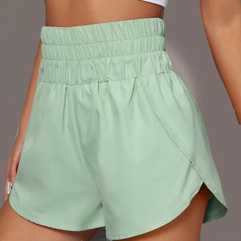 High Waisted Running Yoga Shorts for Women, Quick Dry Light Weight Liner High Split Athletic Gym Workout Shorts