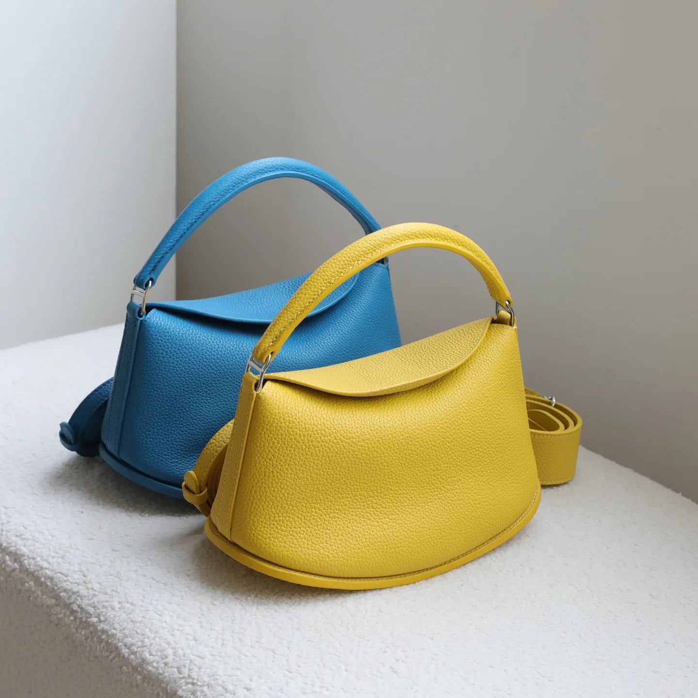Spring Summer Full Grain Leather Women's Hobo Bag, Minimalist Lazy 3 Way Shoulder Crossbody Handbag, Daily Commute Tote