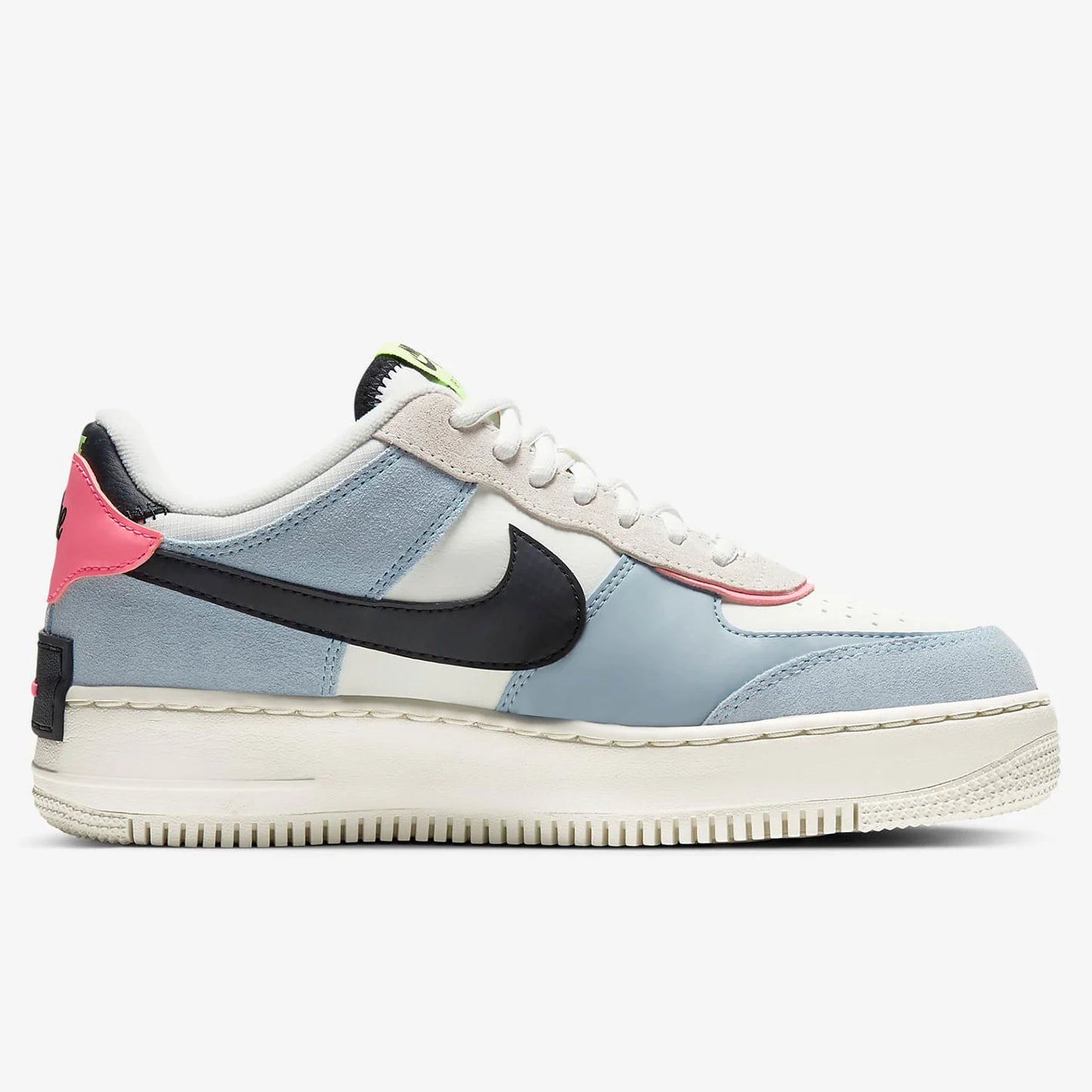 Nike Originals Mens Air Force 1 Shadow AF1 Pink Blue Macaron Casual Shoes CU8591-101