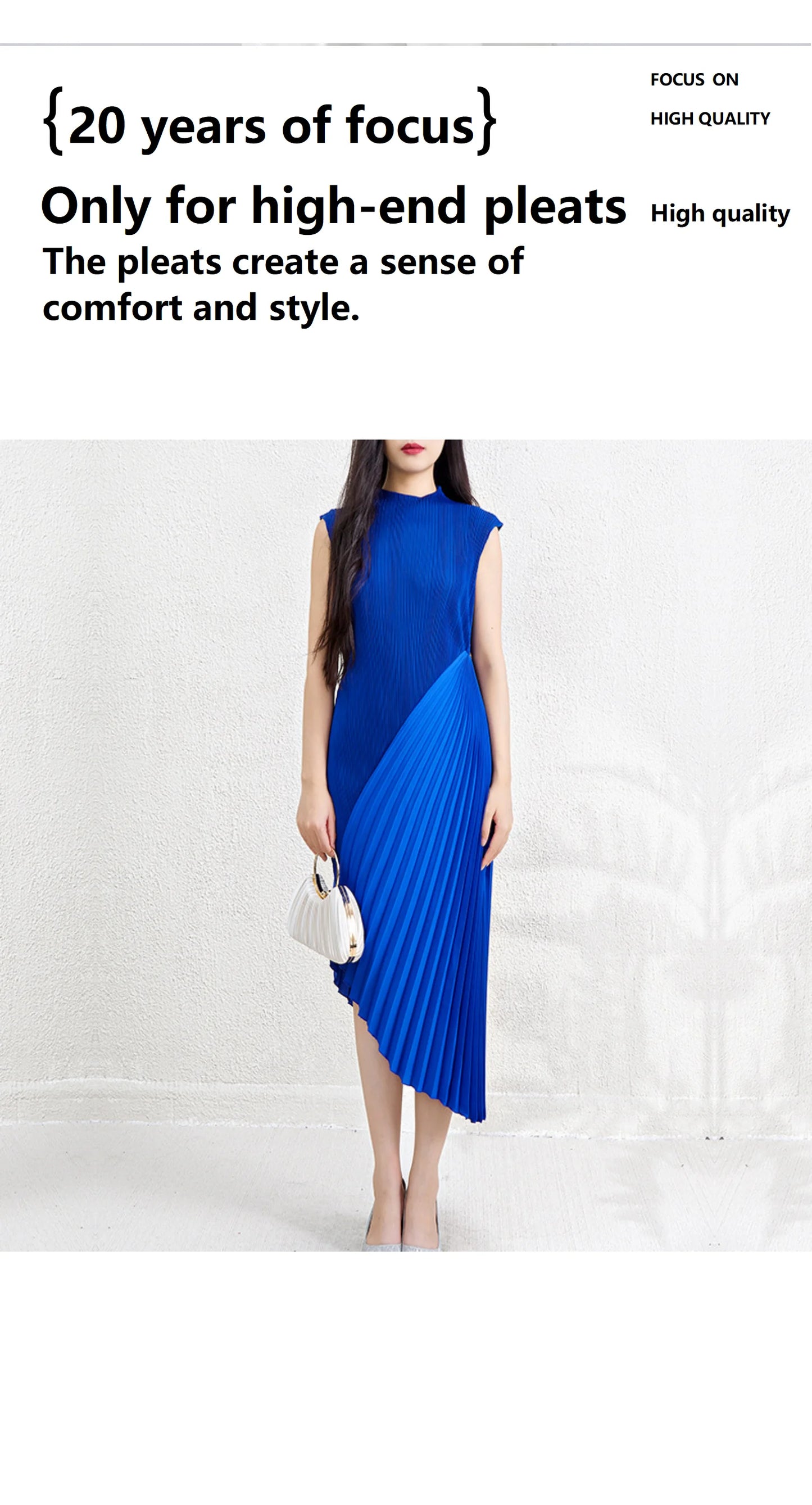 High-end women's summer dresses, sophisticated and stylish new styles, solid color, irregular patchwork, elegant evening gowns.