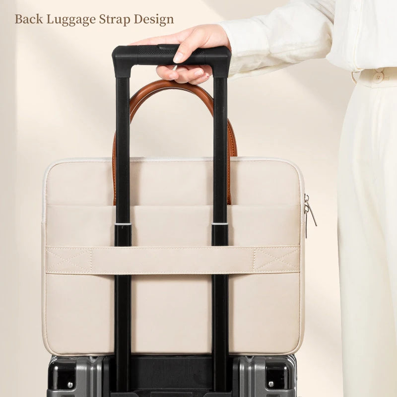 Business Laptop Bag Stylish Women Tote Bags Slim Briefcase For 13 14 15.6 Inch Macbook Air Pro Acer Huawei Asus Dell Lenovo Case