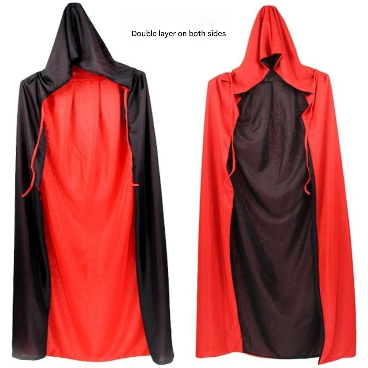 Halloween cloak single layer black adult party cos death vampire wizard costume children's cloak 150cm