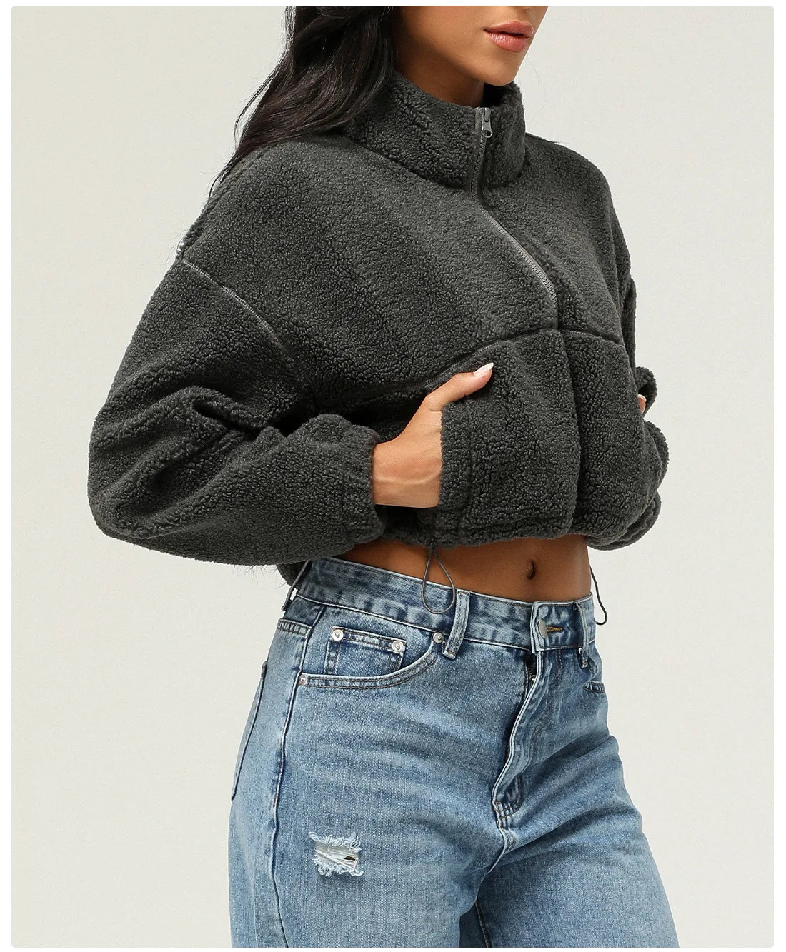 New Autumn Winter Lamb Wool Sports Casual Coat Thick Fleece Short Top Jacket Outdoor Running Coat for Men