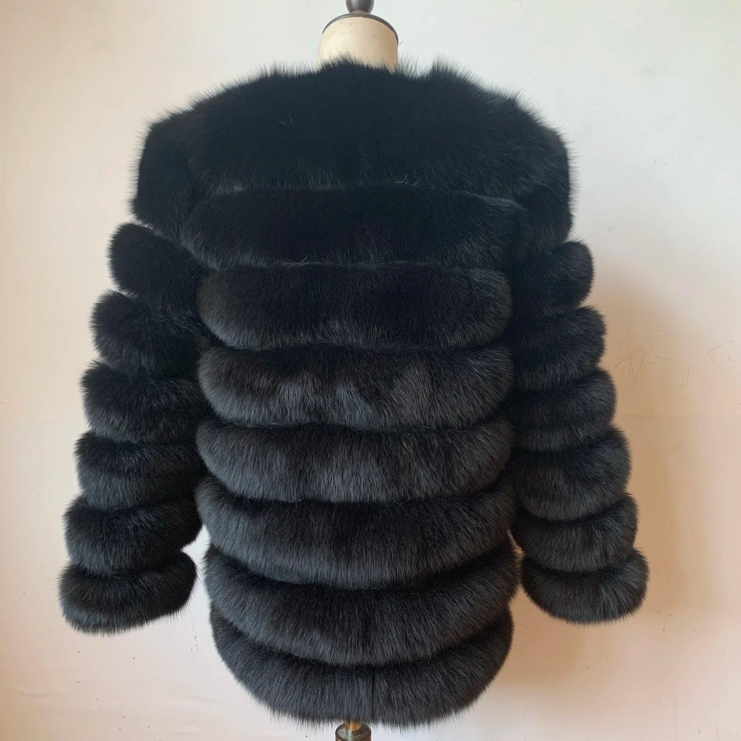 NEW Style Length Sleeves 4in1 Real Fur Coats Women Natural Real Fur Jackets Vest Winter Outerwear Women Fox Fur Coat Quality Fur