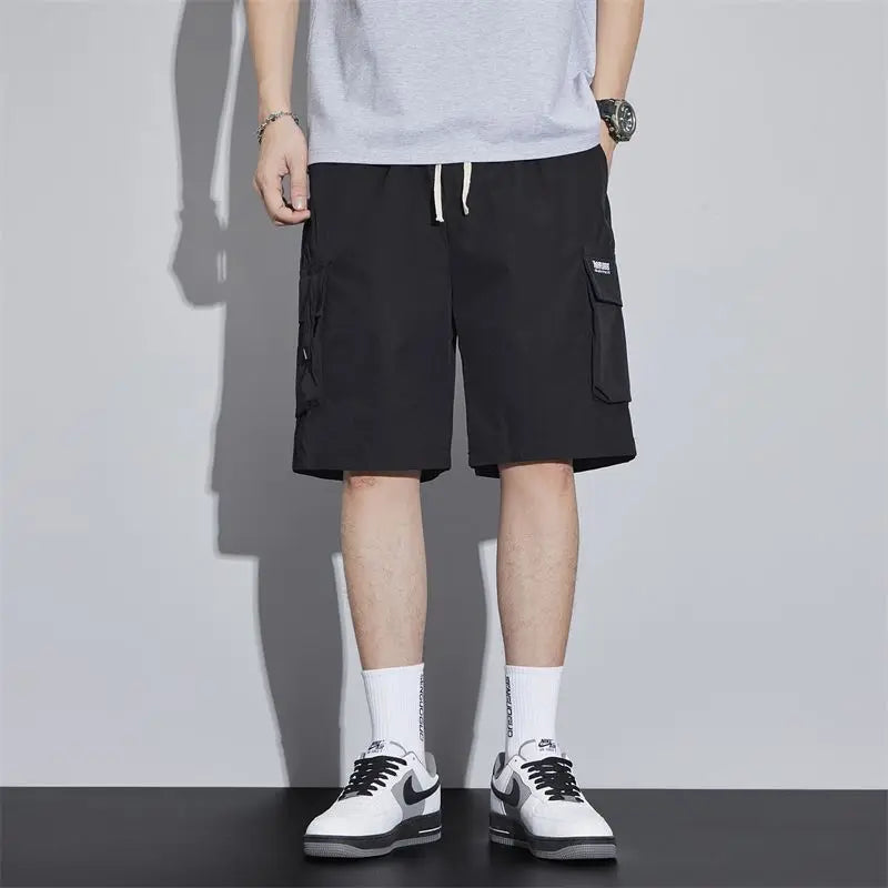 Summer Men's Cargo Shorts Casual Baggy Multi-Pockets Streetwear Shorts Male Fashion Loose Overalls Shorts Male Plus Size