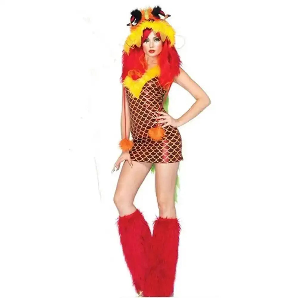 Halloween Cosplay Deluxe Plush Monster Animal Costume Adult Fox Cat Girl Cosplay Costume Halloween Costumes Women Fancy Party