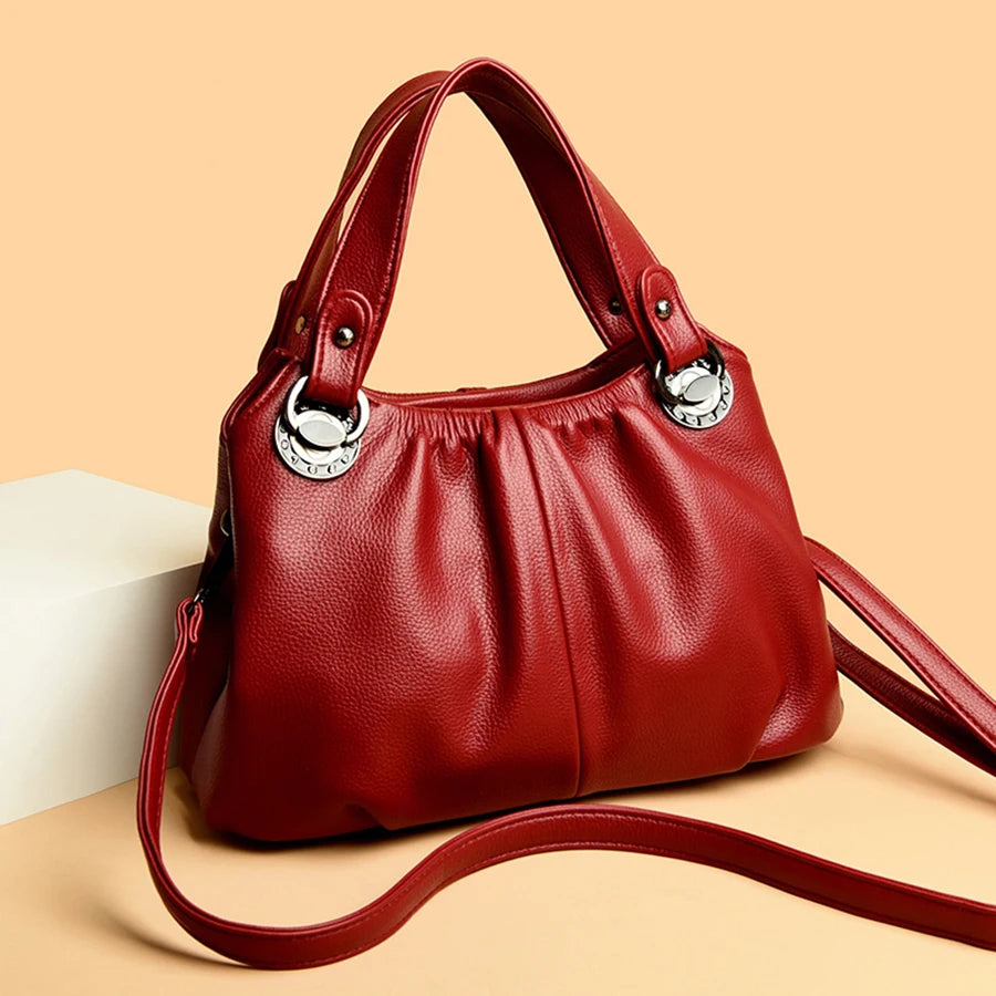 Fashion Lady Crossbody Bag Luxury Genuine Leather  Trend Women Shoulder Bags High Quality Vintage Large Capacity Handbag Bolsos