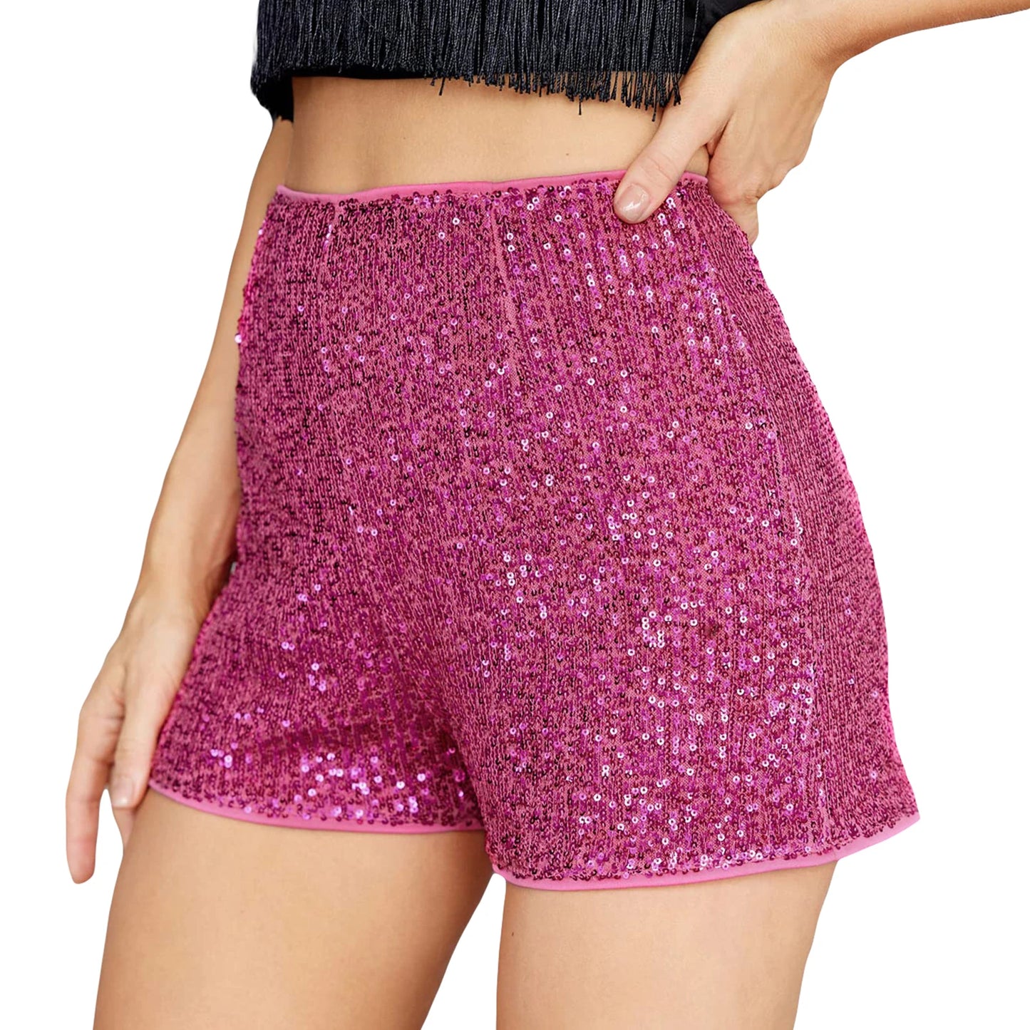 y2k Vintage Sequin Shorts Sexy Clubwear Holiday Festival Low Waist Skinny Hot Pants Women High Street Booty Shorts Chic Bottoms
