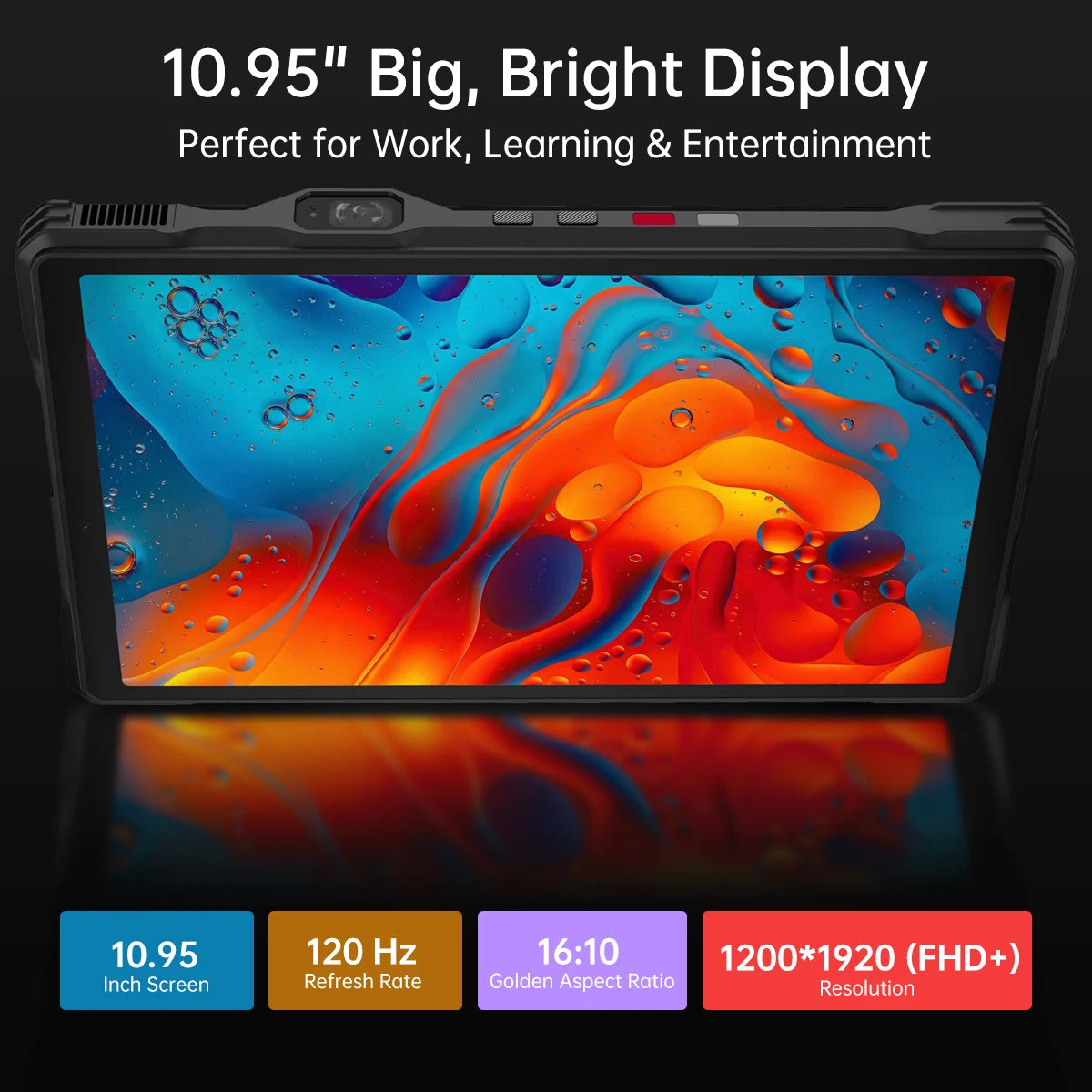 Unihertz 8849 Tank Pad Ultra-Global 1st Rugged Tablet with 260-lumen 1080PProjector, Night Vision Large Battery