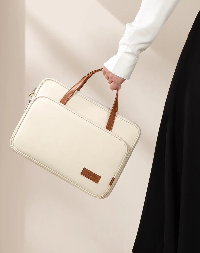 Laptop Bag Women Slim Briefcase Notebook Carring Case for MacBook Air 13 Pro 14 M5 Huawei Matebook Lenovo Acer Xiaomi 15.6 inch