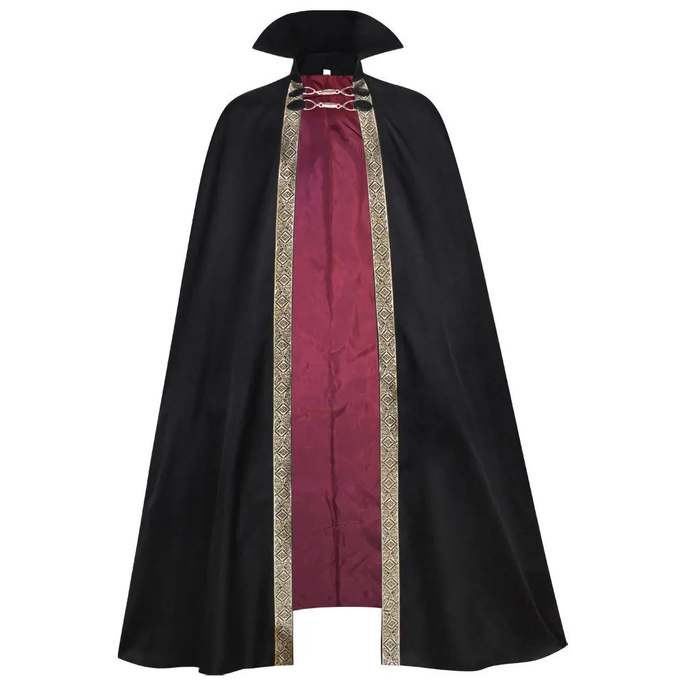 Vampire Baron Cape Cloak Cosplay Costume, Halloween Stage Role Performance Gothic Outfit