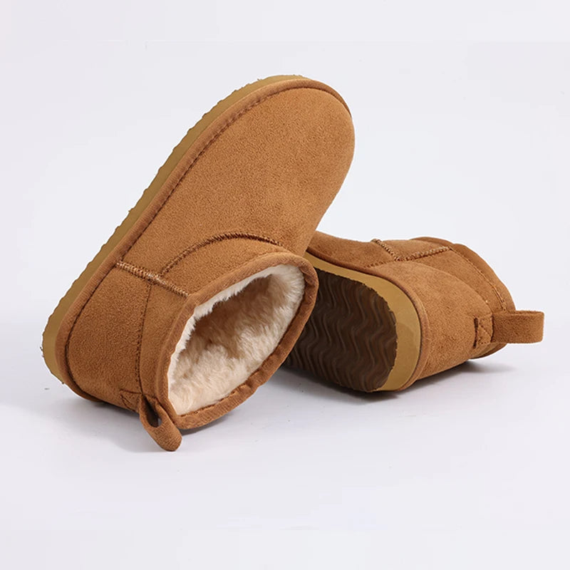 Comwarm Winter Fuzzy Snow Boots Women Fashion Brand Plush Short Ankle Boots Indoor Cotton Women Shoes Fur Home Women Mini Boots