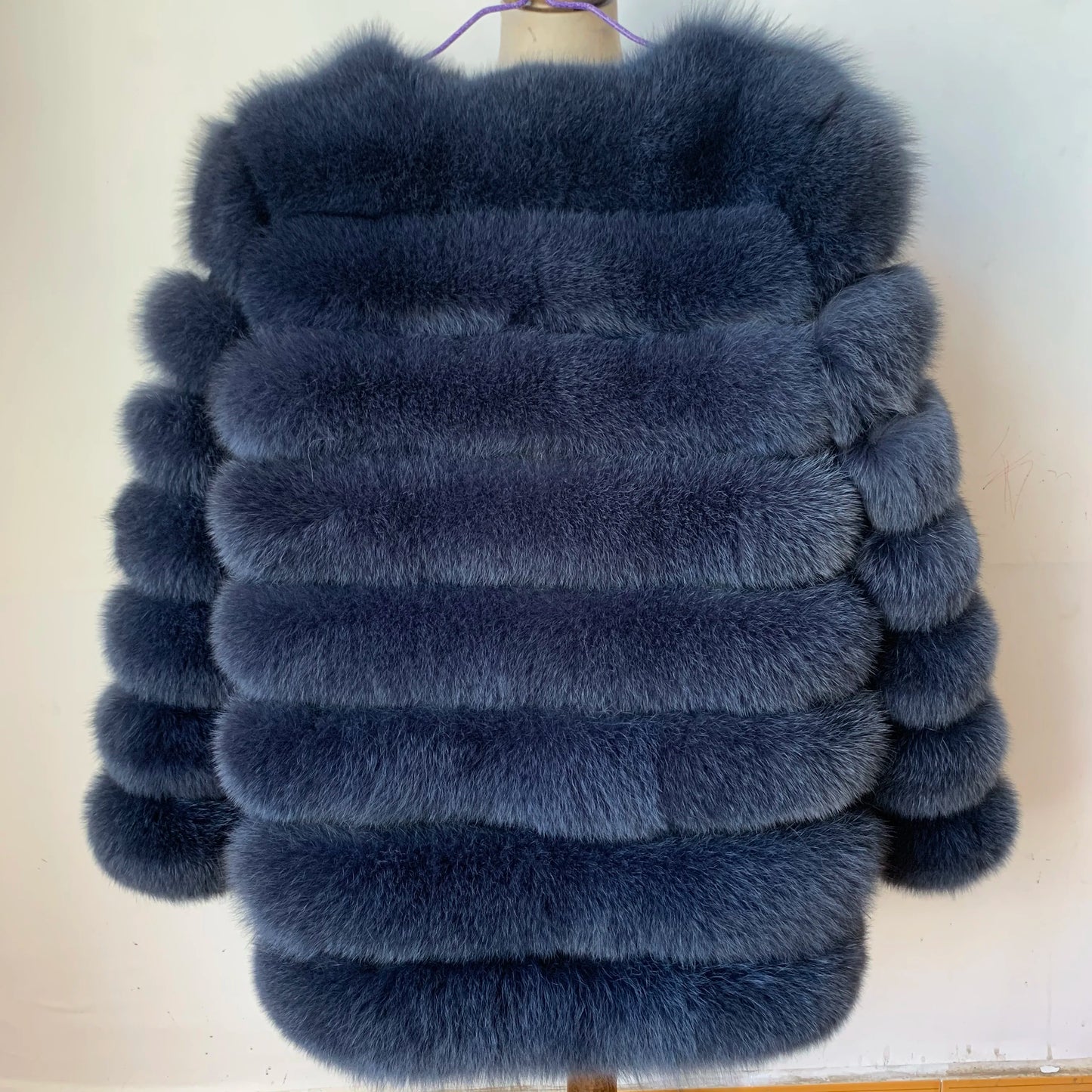 NEW Style Length Sleeves 4in1 Real Fur Coats Women Natural Real Fur Jackets Vest Winter Outerwear Women Fox Fur Coat Quality Fur