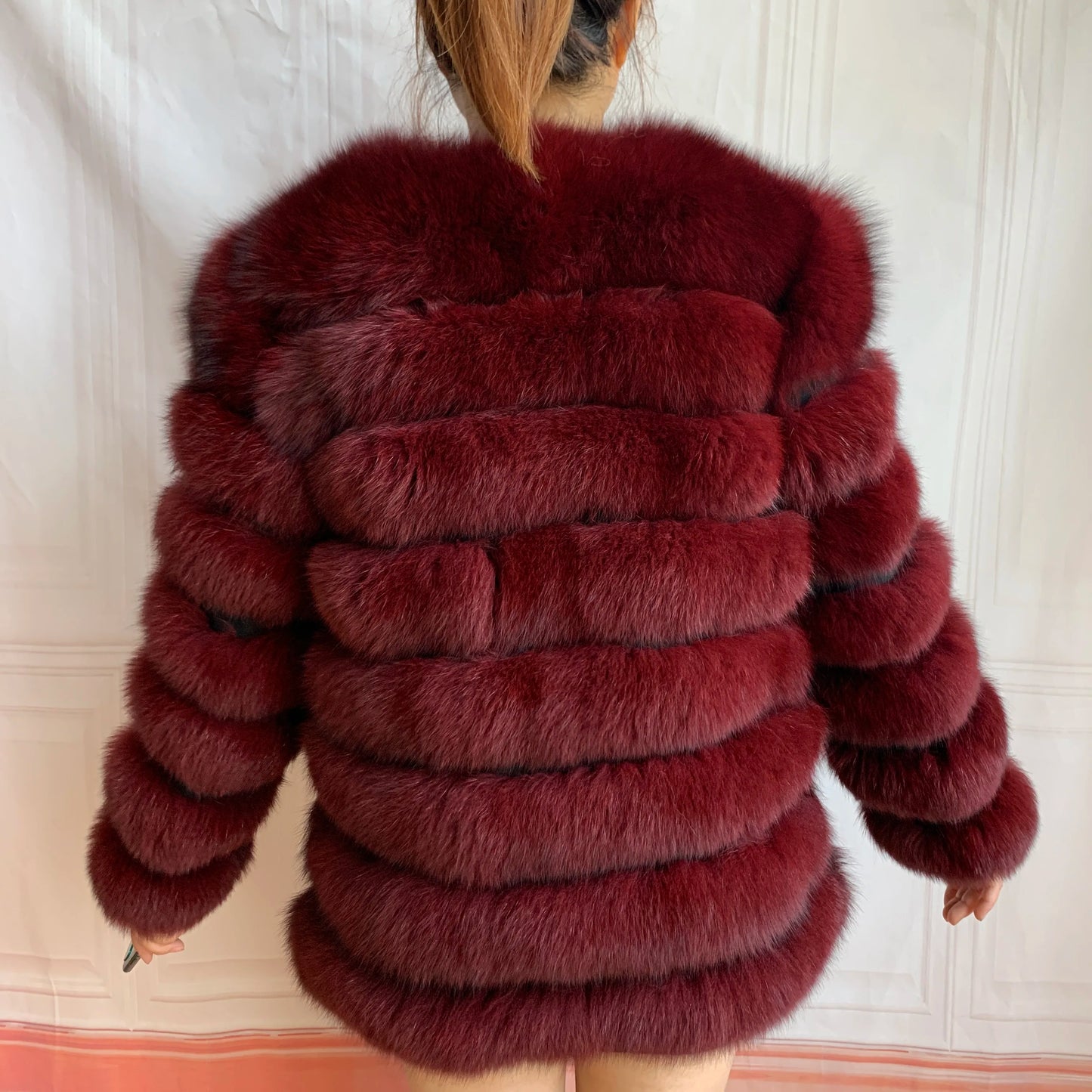 NEW Style Length Sleeves 4in1 Real Fur Coats Women Natural Real Fur Jackets Vest Winter Outerwear Women Fox Fur Coat Quality Fur