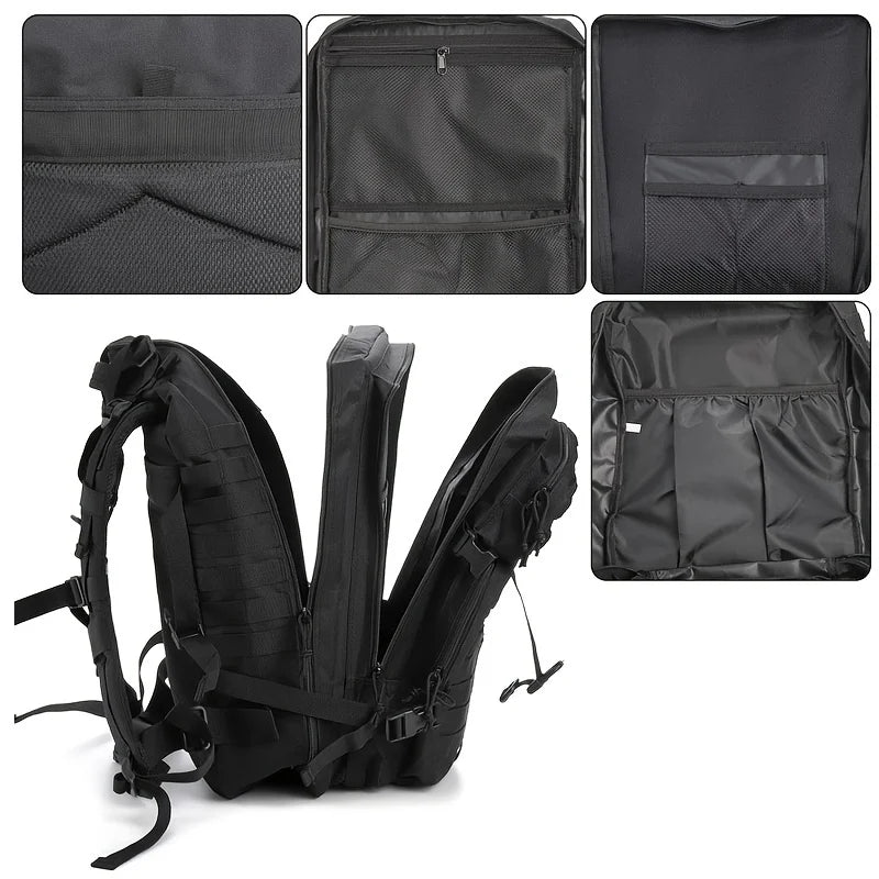 Outdoor Tactical Men's Backpack, 50L Camouflage Waterproof Sports Assault Backpack, Camping and Mountaineering Women's Backpacks