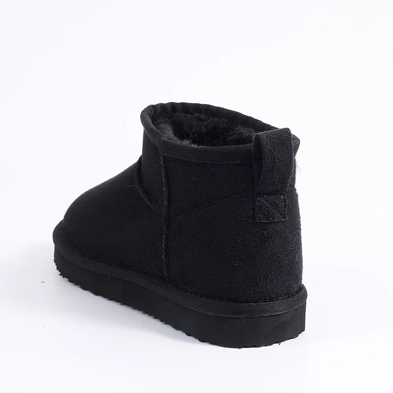 Luxury Winter Short Plush Snow Boots Cotton Shoes New Anti-suede Women Boots Casual Flat Nonslip Cotton Boots Mini Fur Boots