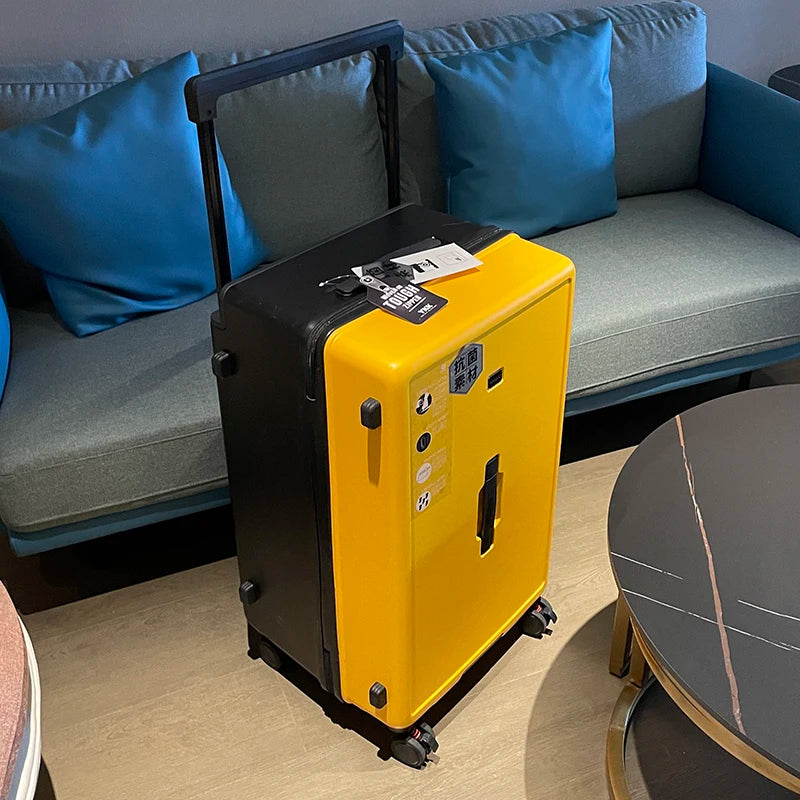 Large Capacity Wide Handle Suitcase Five Wheels Explosion Proof PC Luggage with Brake Spinner Wheels Trolley Case 22/28/36 Inch