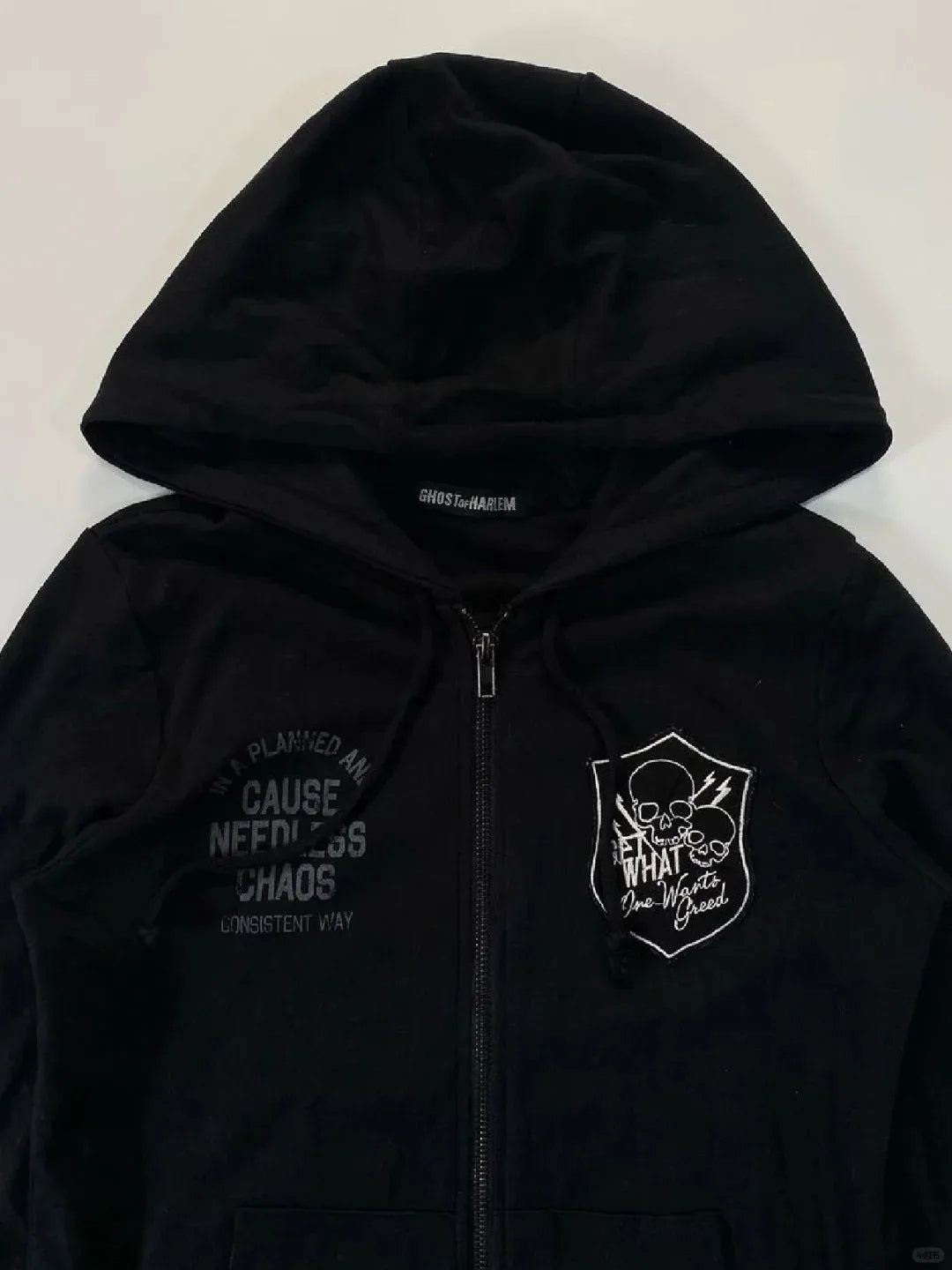 Winter Women's Skull Punk High Street Vintage Y2k Hoodies Zip-up Harajuku Hip Hop Hooded Streetwear Goth Girl Casual Hoodie 90s
