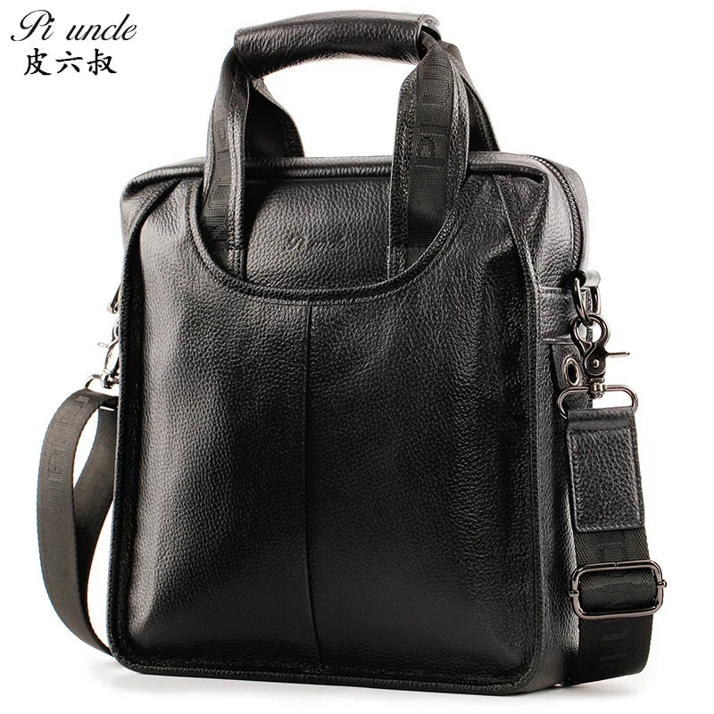 Business Briefcase Shoulder Messenger Bags Men's Genuine Leather 10-inch Laptop Bag's Men's Briefcase Office Business Handbag