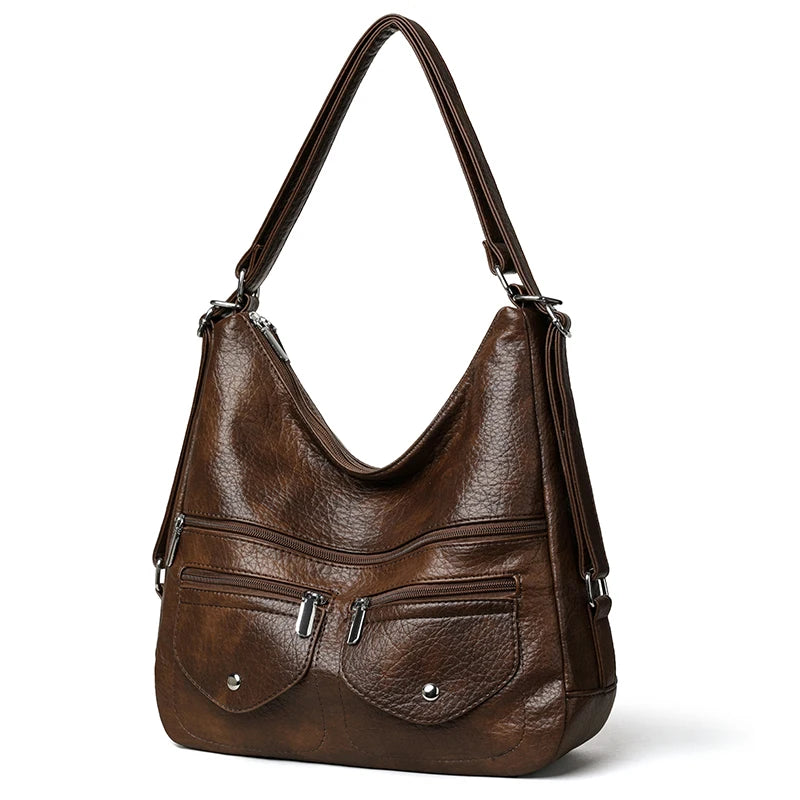 High Quality Large Capacity 3 In 1Women Backpack Luxury Soft Leather Shoulder Crossbody Bag For Women Fashion Ladies Handbag Sac