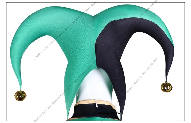 Hot The Freak Circus Pierrot Jester Harlequin Cosplay Costume Adult Clown Top Pant Wigs Joker Uniform Halloween Costume Carnival