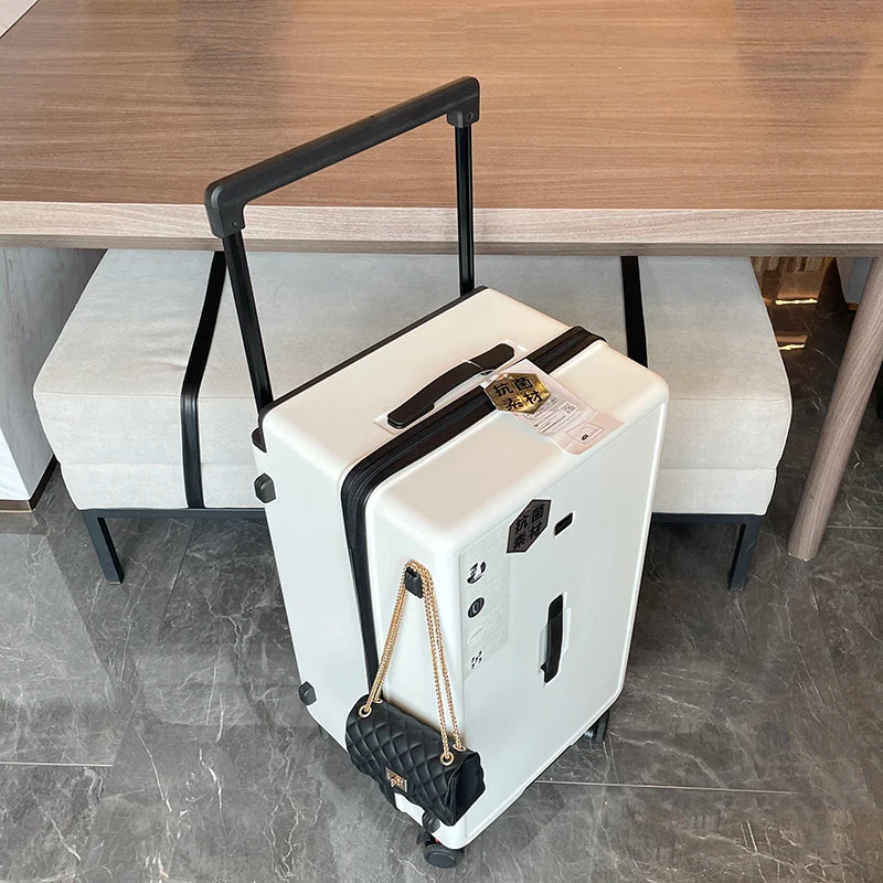 Large Capacity Wide Handle Suitcase Five Wheels Explosion Proof PC Luggage with Brake Spinner Wheels Trolley Case 22/28/36 Inch