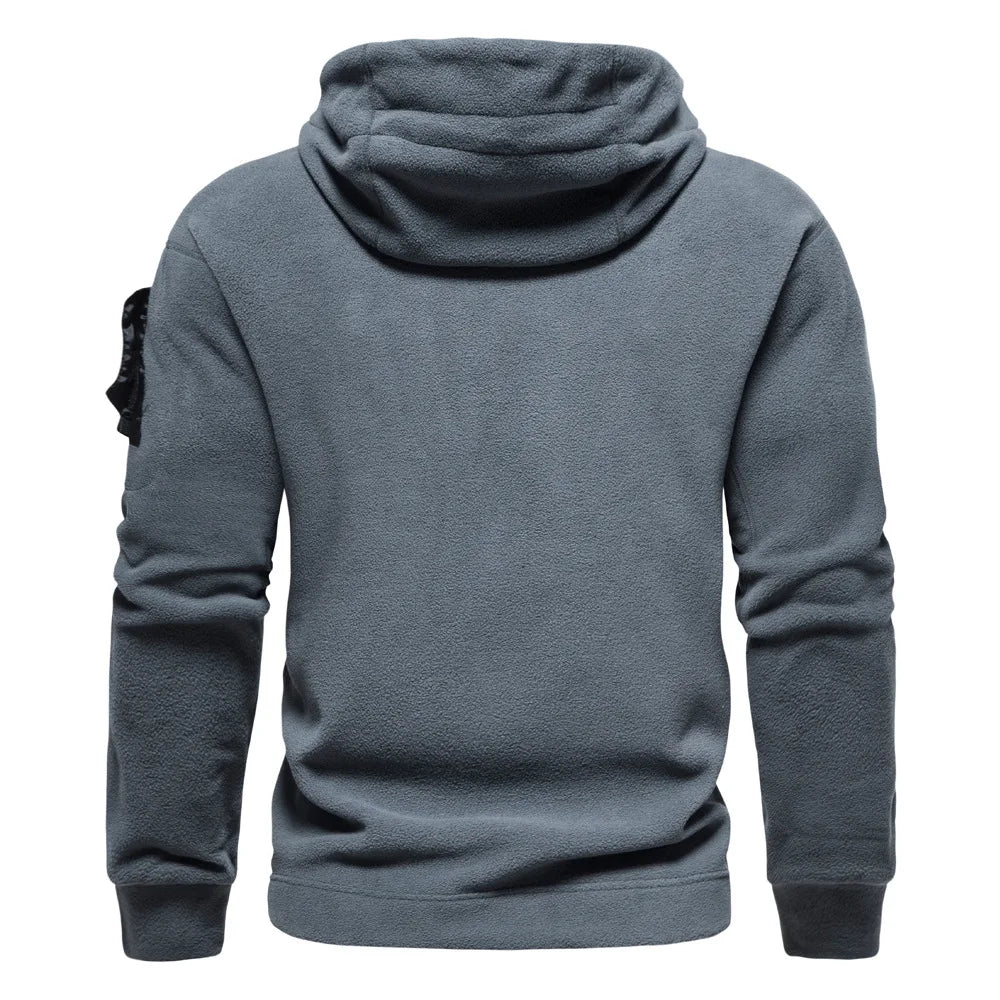 2026 Autumn Spring Fleece Hoodies Men Tactical Sweatshirts Outdoor Thermal Multi-pocket Polar Pullovers Hoodies Man Clothing
