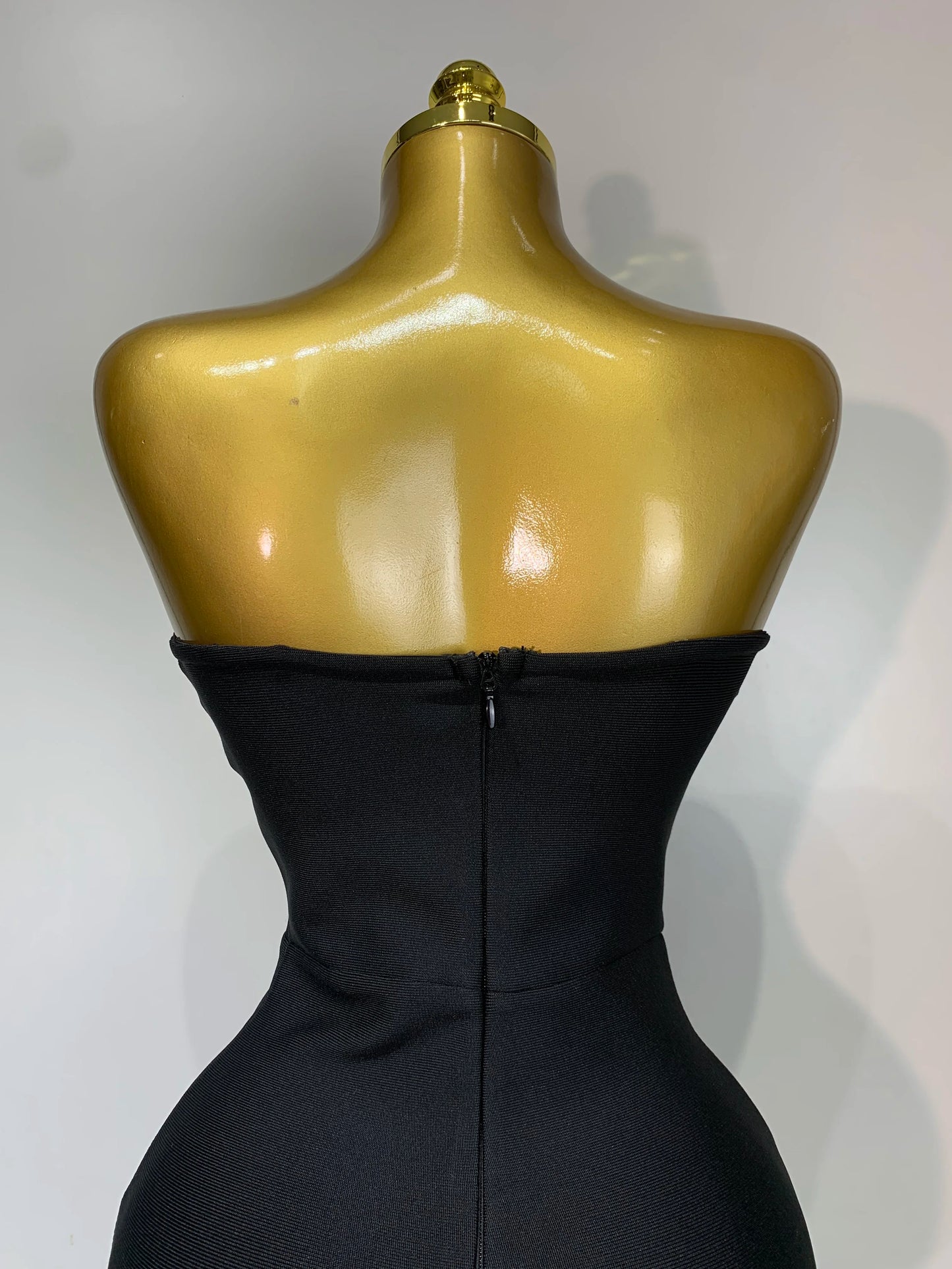 Celebrity Elegant Beading Strapless Bodycon Bandage Dress Women Fancy Club Party Luxury Diamonds Evening Party Birthday Dresses