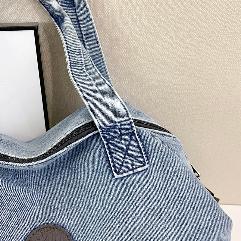 Fashion Big Denim Handbag Women Bag Lady Shoulder Messenger Bags Jeans Luxury Female Large Capacity Travel Tote bags