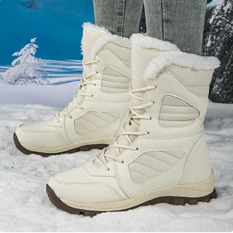 Thickened Winter Snow Boots Men's High Top Cotton Outdoor Sports Boots Couples Snow Shoes Anti-wear Comfortable Warm Zapatillas