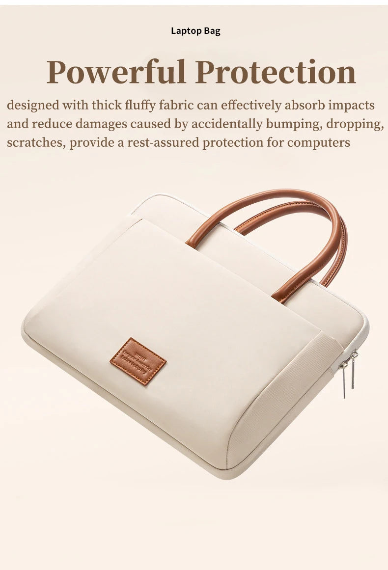 Business Laptop Bag Stylish Women Tote Bags Slim Briefcase For 13 14 15.6 Inch Macbook Air Pro Acer Huawei Asus Dell Lenovo Case