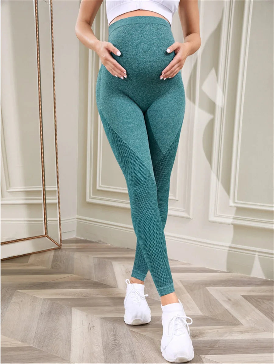 Pregnant Women Leggings Long Pants Maternity Sports Gym High Waist Pants Belly Support Skinny Maternity Legging Body Shaper