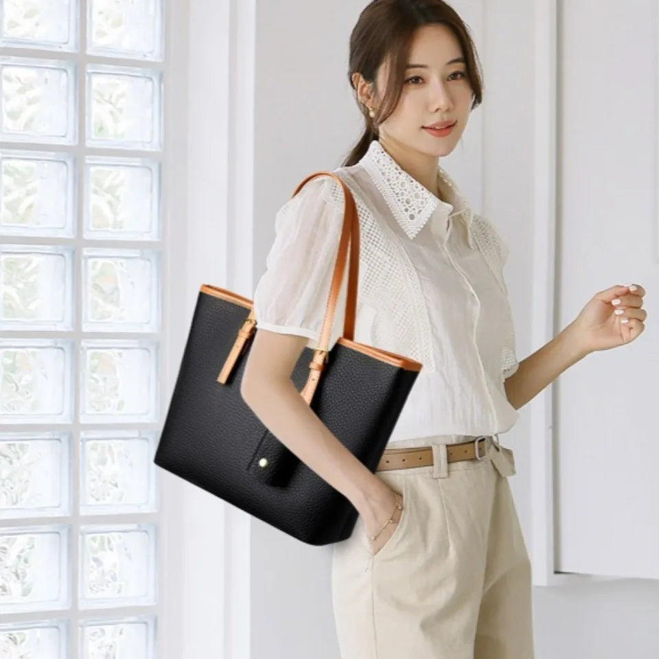 Genuine Brand High Quality Leather Casual Tote Luxury Handbags Women Bags Designer Shoulder Top-handle Bags for Women Sac