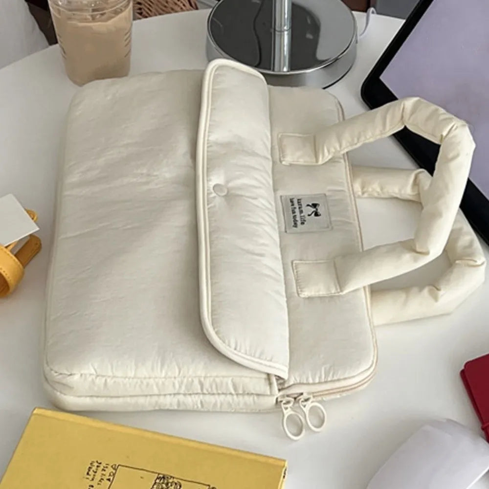 Fashion 15.6inch Portable Laptop Bags Bow with Handle Laptop Case Lightweight Cute Notebook Sleeve Women's Bag