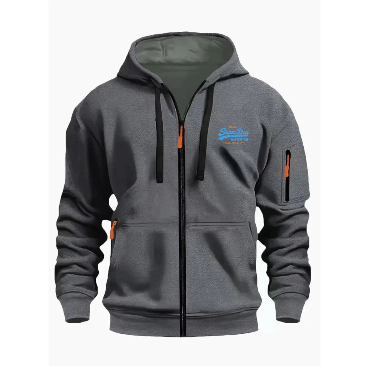 Men's Autumn Winter Hoodies Long Sleeve Sweatshirt Zipper Design Hooded Sweatshirt Men Sportswear Slim Fit Casual coat men tops