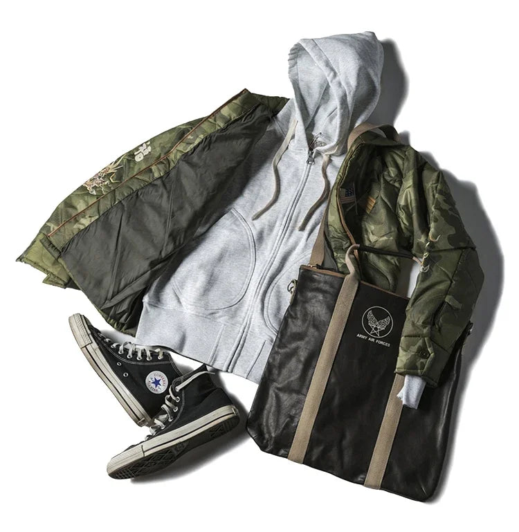 Non Stock Men's Zip Up Hooded Sweatshirt Heavyweight Solid Color Hoodies Thick