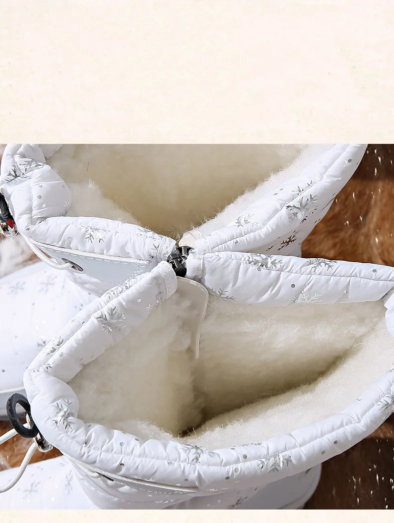 Autumn and Winter Cold-Proof Snow Boots for Men and Women, New Style, Fleece-Lined, Thickened, Non-Slip Cotton Shoes, Waterproof